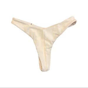 ZAFUL Cream High Cut Textured swim suit bikini bottom